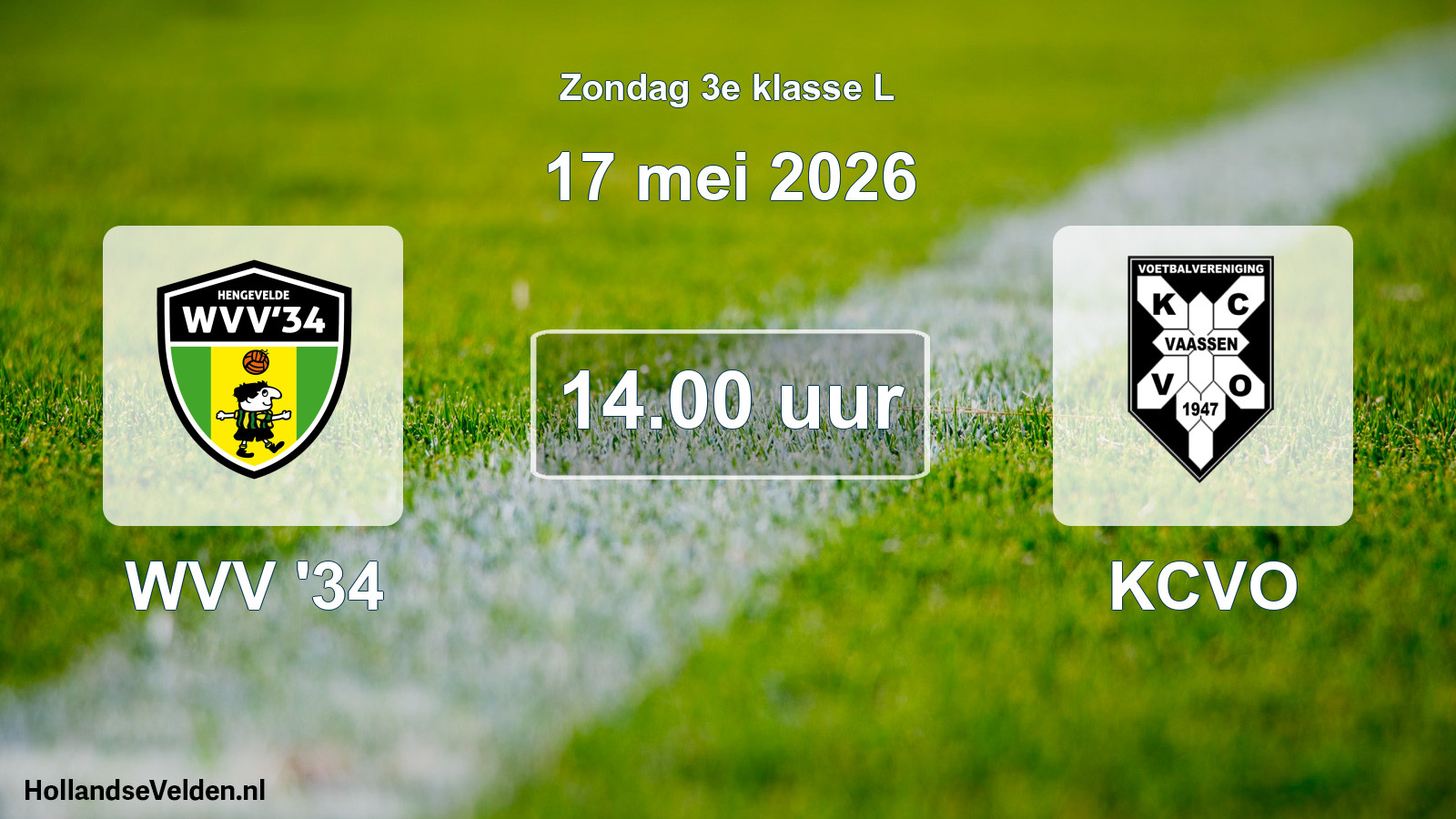 Scheduled Match: WVV '34 - KCVO (17 May 2026)