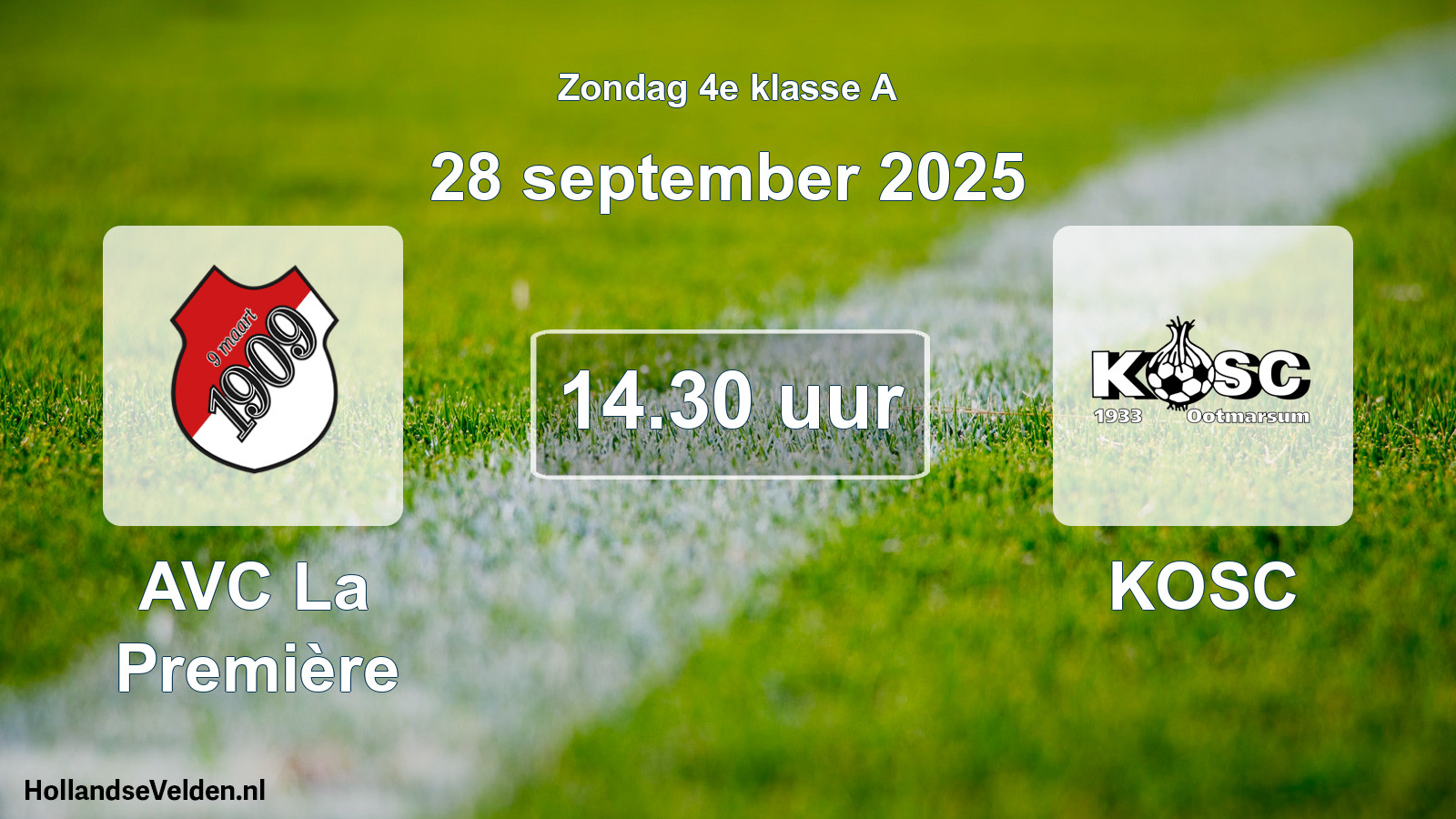 Scheduled Match: AVC La Première - KOSC (28 September 2025)