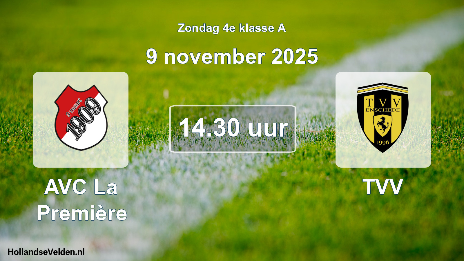Geplande wedstrijd: AVC La Première - TVV (9 november 2025)