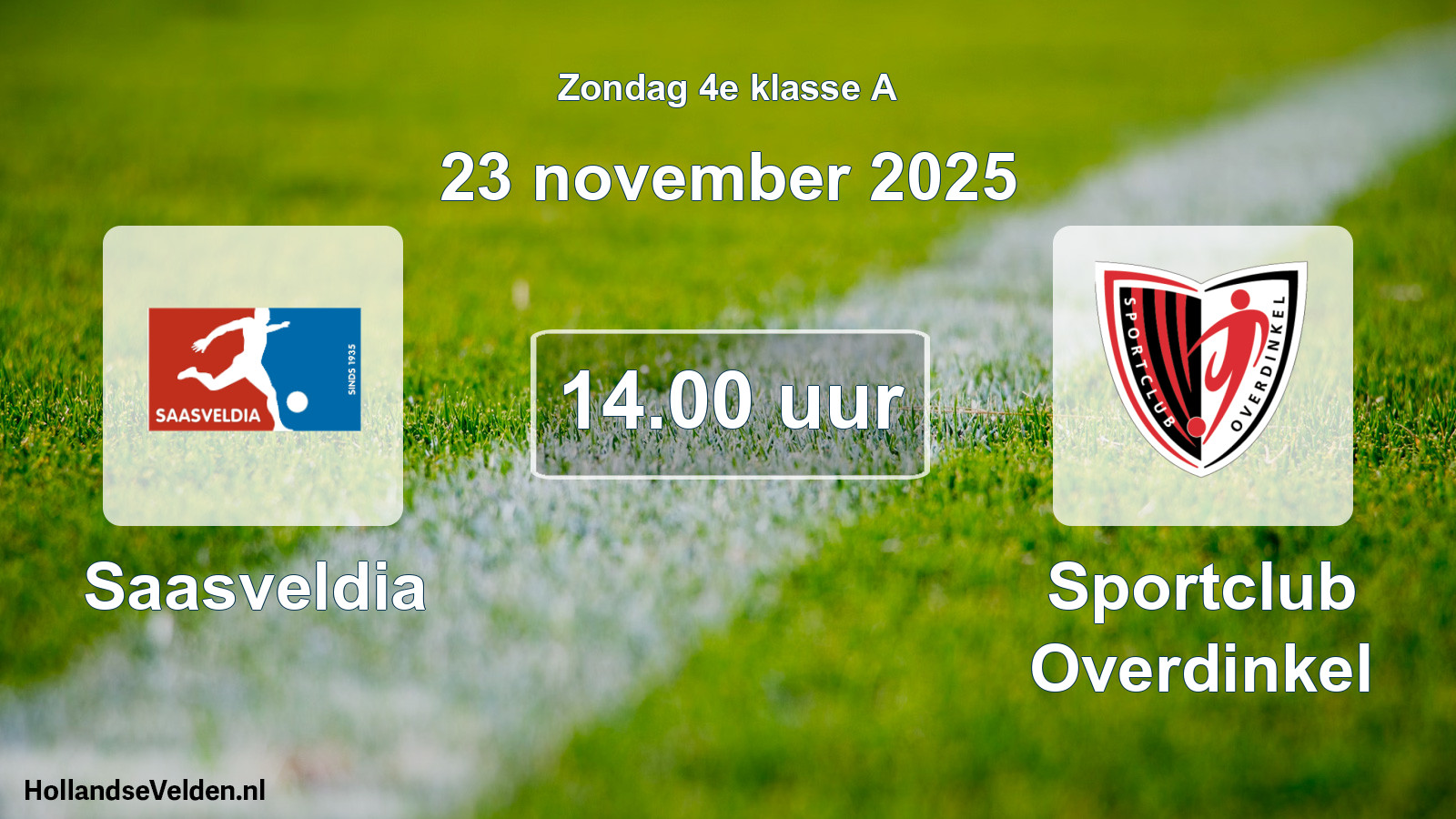 Scheduled Match: Saasveldia - Sportclub Overdinkel (23 November 2025)