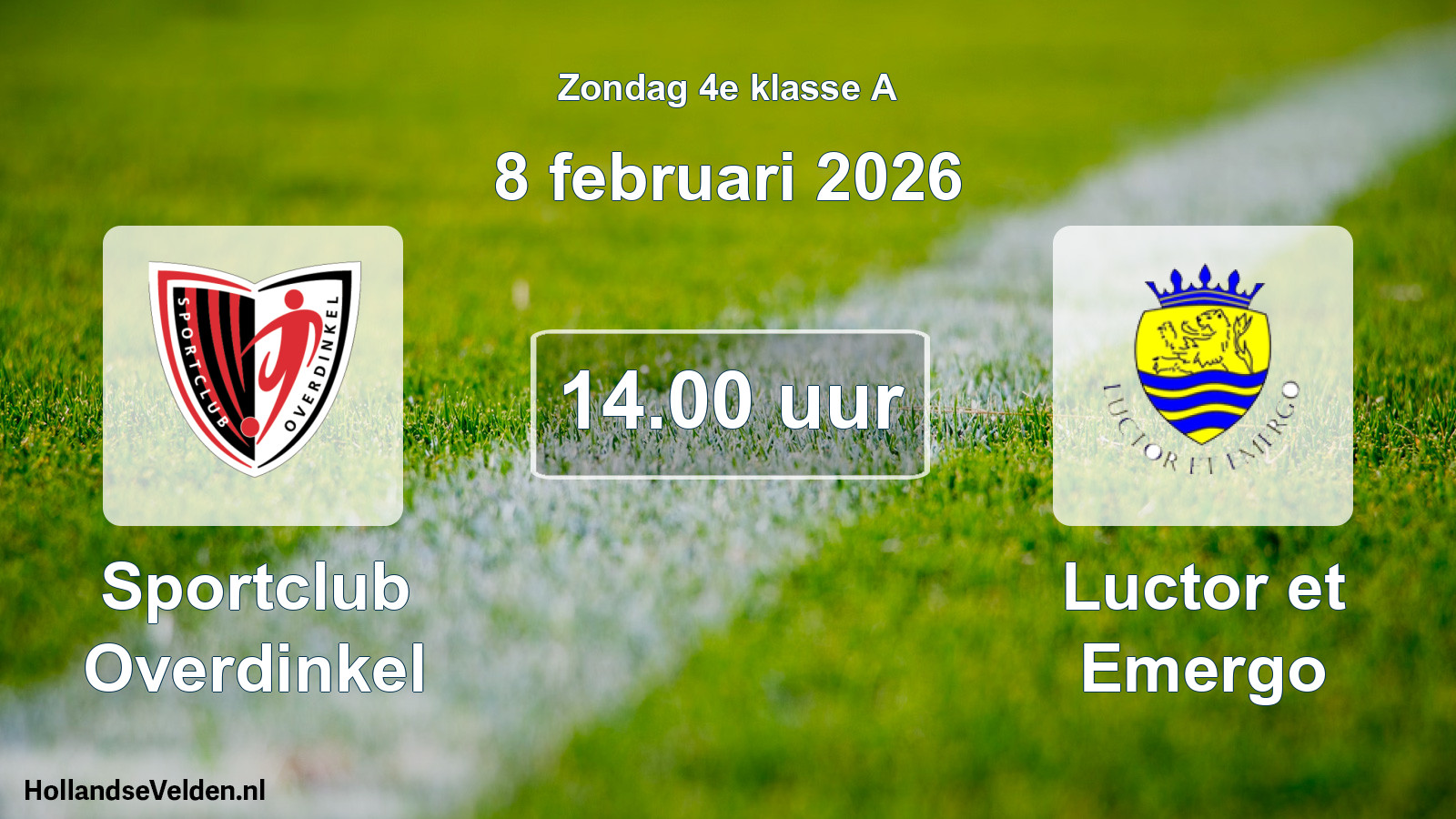 Geplande wedstrijd: Sportclub Overdinkel - Luctor et Emergo (8 februari 2026)