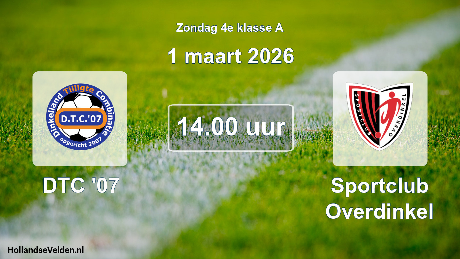 Scheduled Match: DTC '07 - Sportclub Overdinkel (1 March 2026)