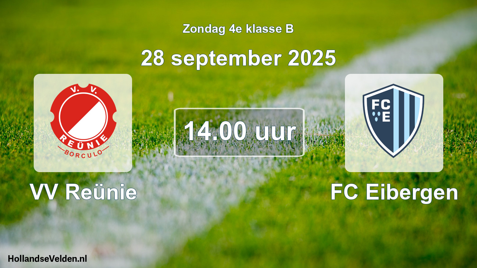 Scheduled Match: VV Reünie - FC Eibergen (28 September 2025)