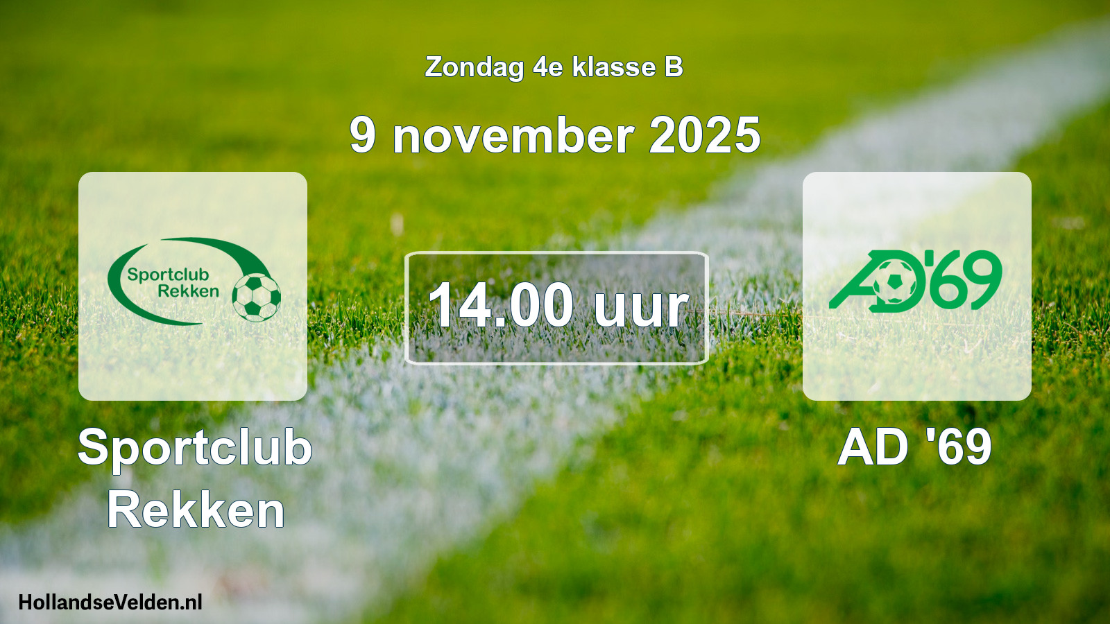 Scheduled Match: Sportclub Rekken - AD '69 (9 November 2025)