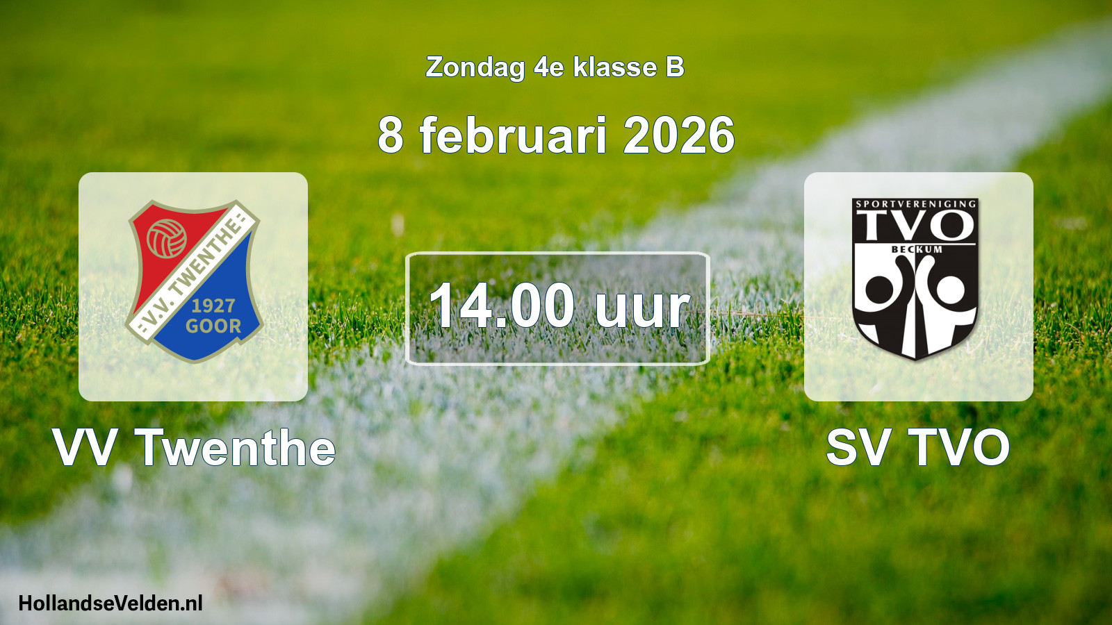 Geplande wedstrijd: VV Twenthe - SV TVO (8 februari 2026)