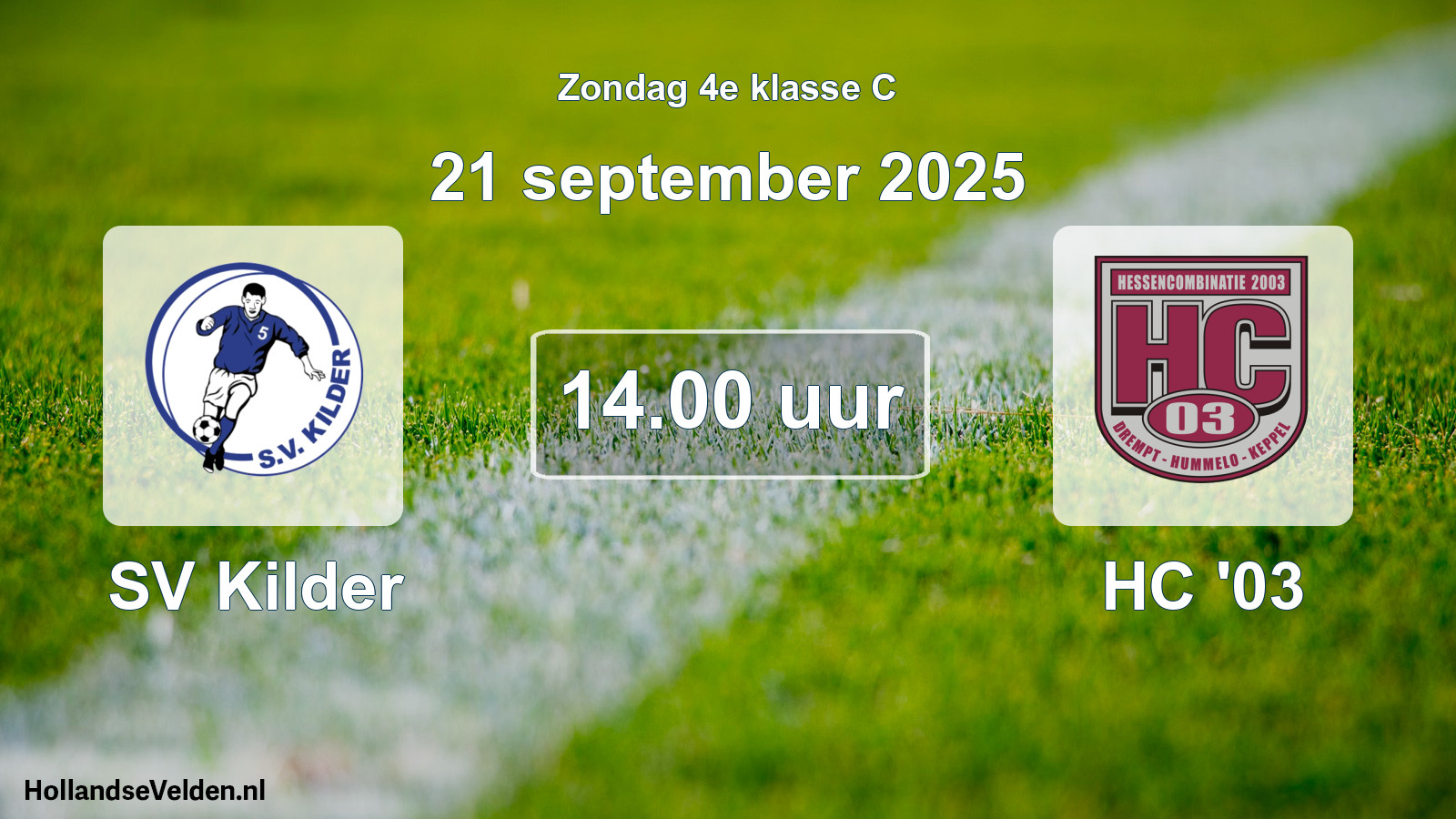 Scheduled Match: SV Kilder - HC '03 (21 September 2025)