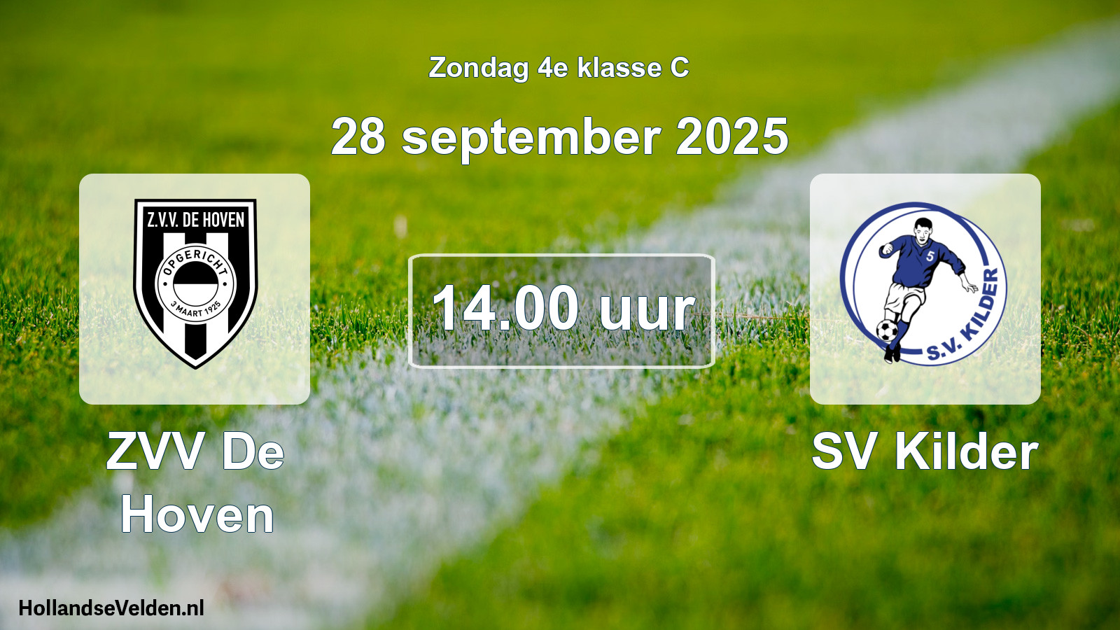 Scheduled Match: ZVV De Hoven - SV Kilder (28 September 2025)