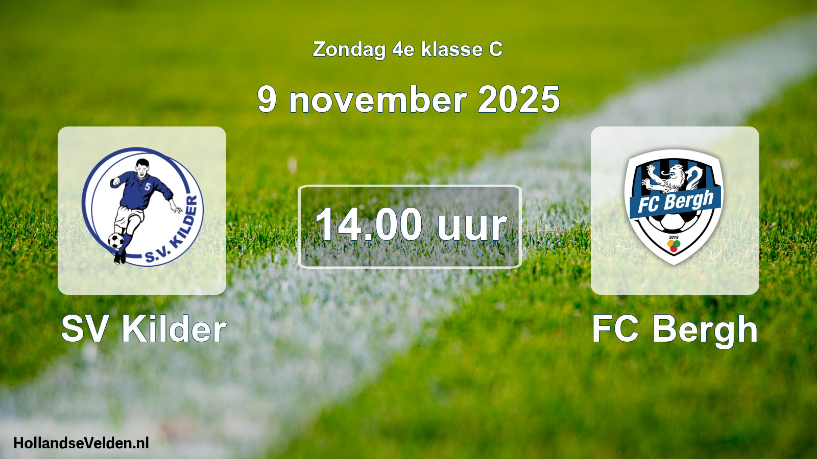 Scheduled Match: SV Kilder - FC Bergh (9 November 2025)