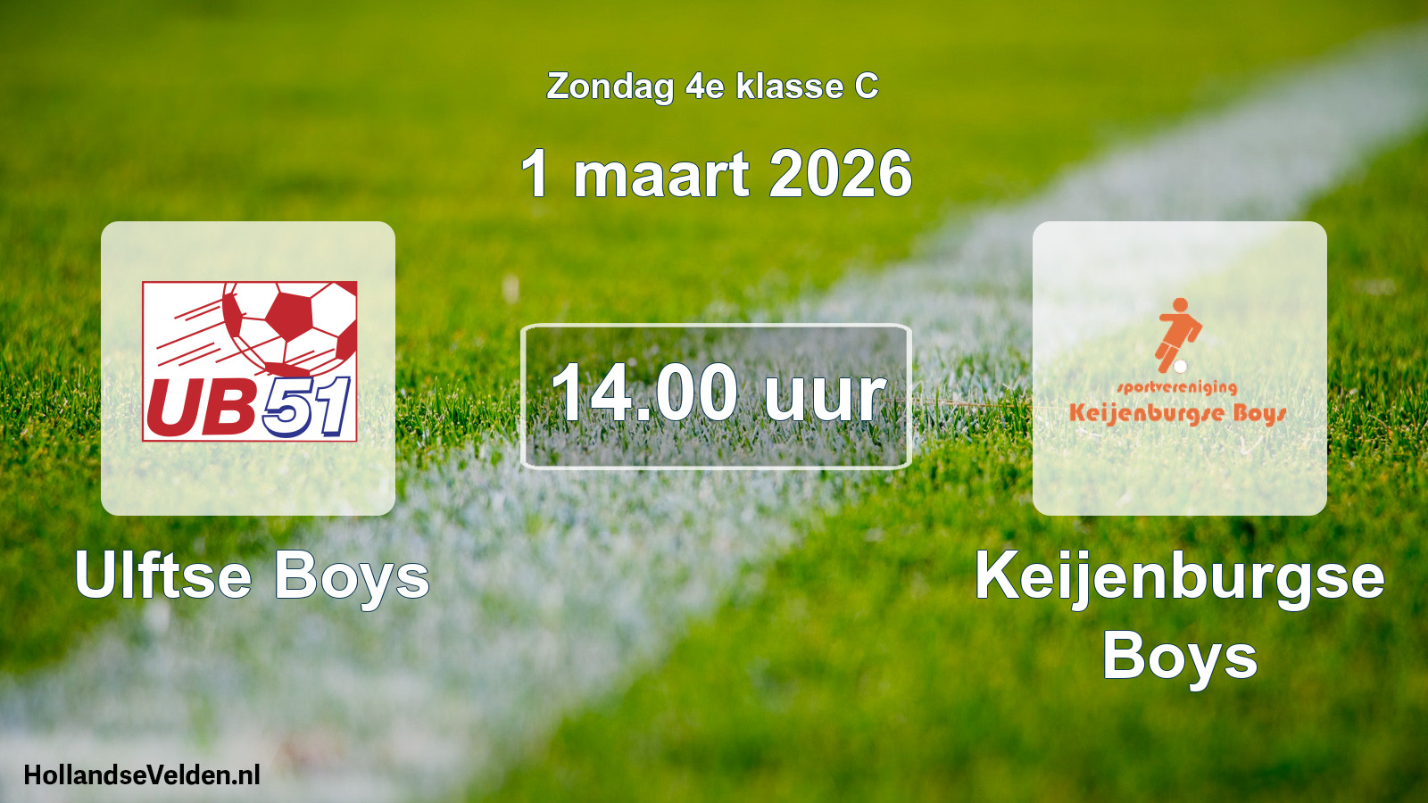 Scheduled Match: Ulftse Boys - Keijenburgse Boys (1 March 2026)