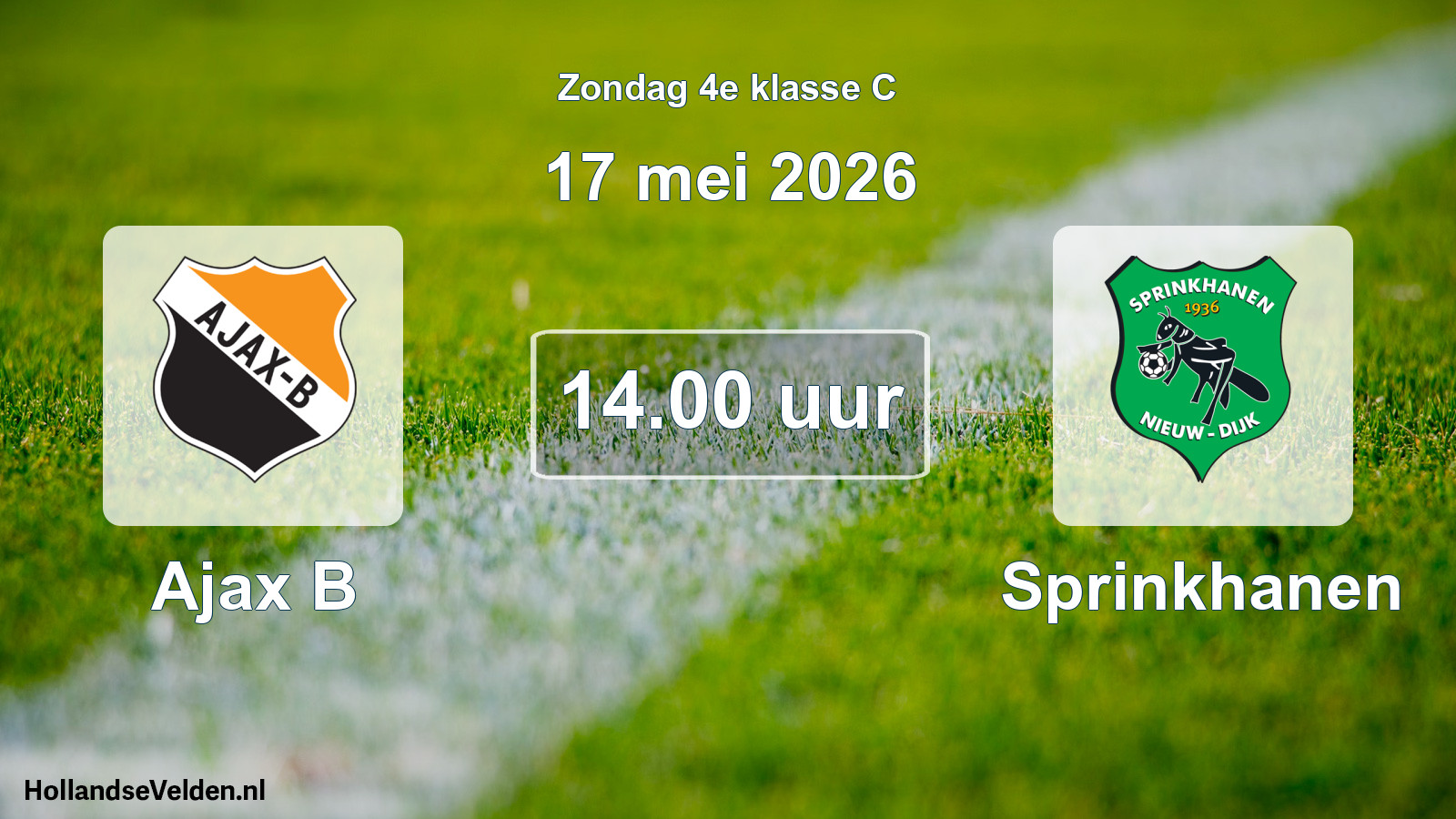 Scheduled Match: Ajax B - Sprinkhanen (17 May 2026)