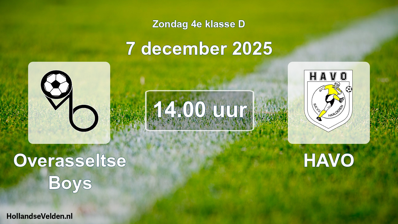 Scheduled Match: Overasseltse Boys - HAVO (7 December 2025)