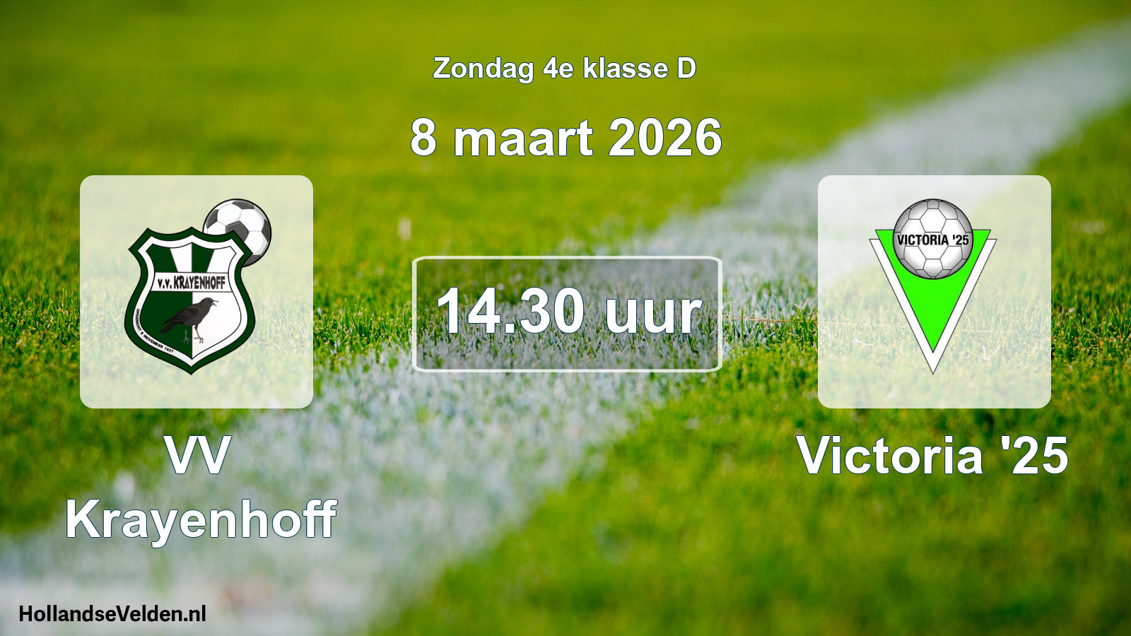 Scheduled Match: VV Krayenhoff - Victoria '25 (8 March 2026)