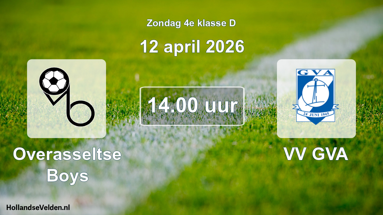 Scheduled Match: Overasseltse Boys - VV GVA (12 April 2026)