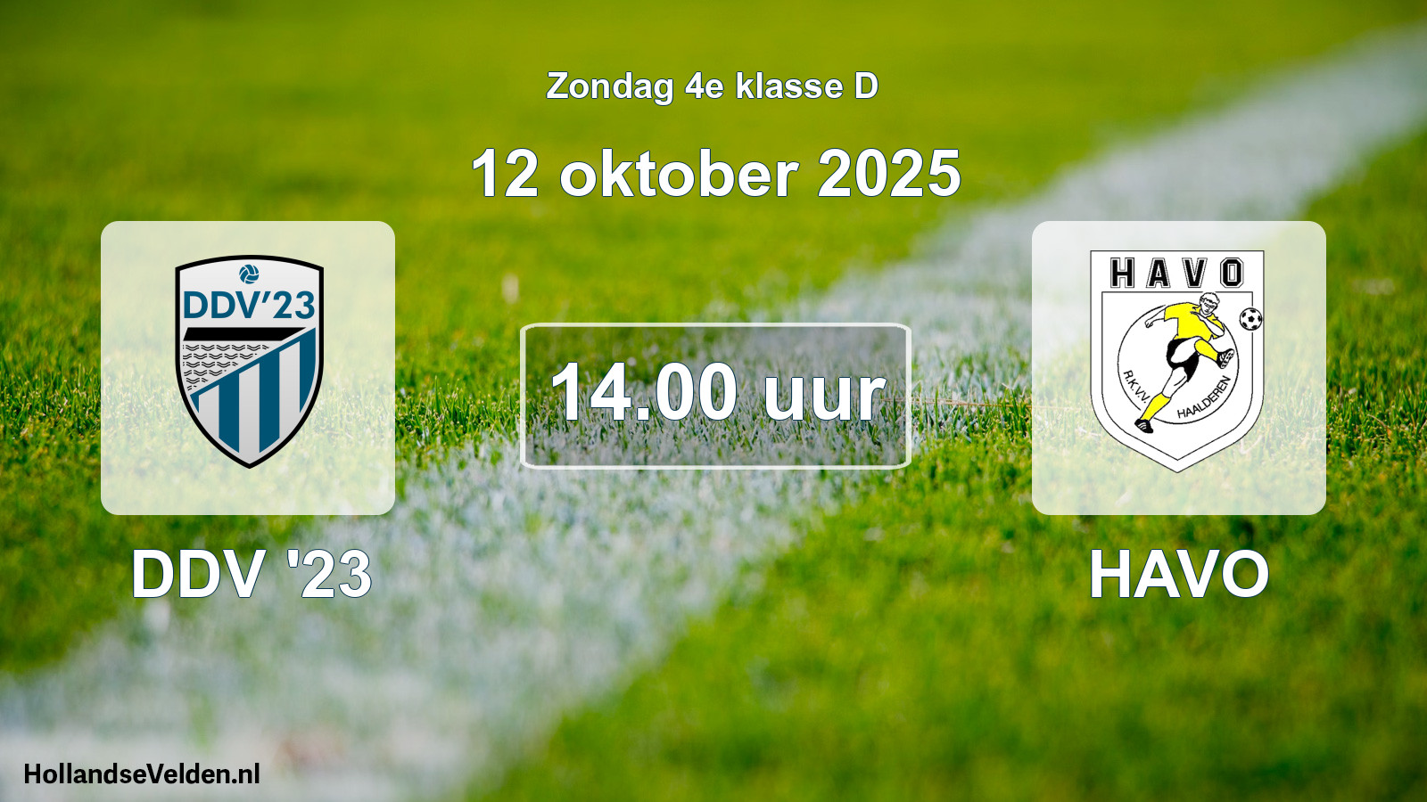 Scheduled Match: DDV '23 - HAVO (12 October 2025)