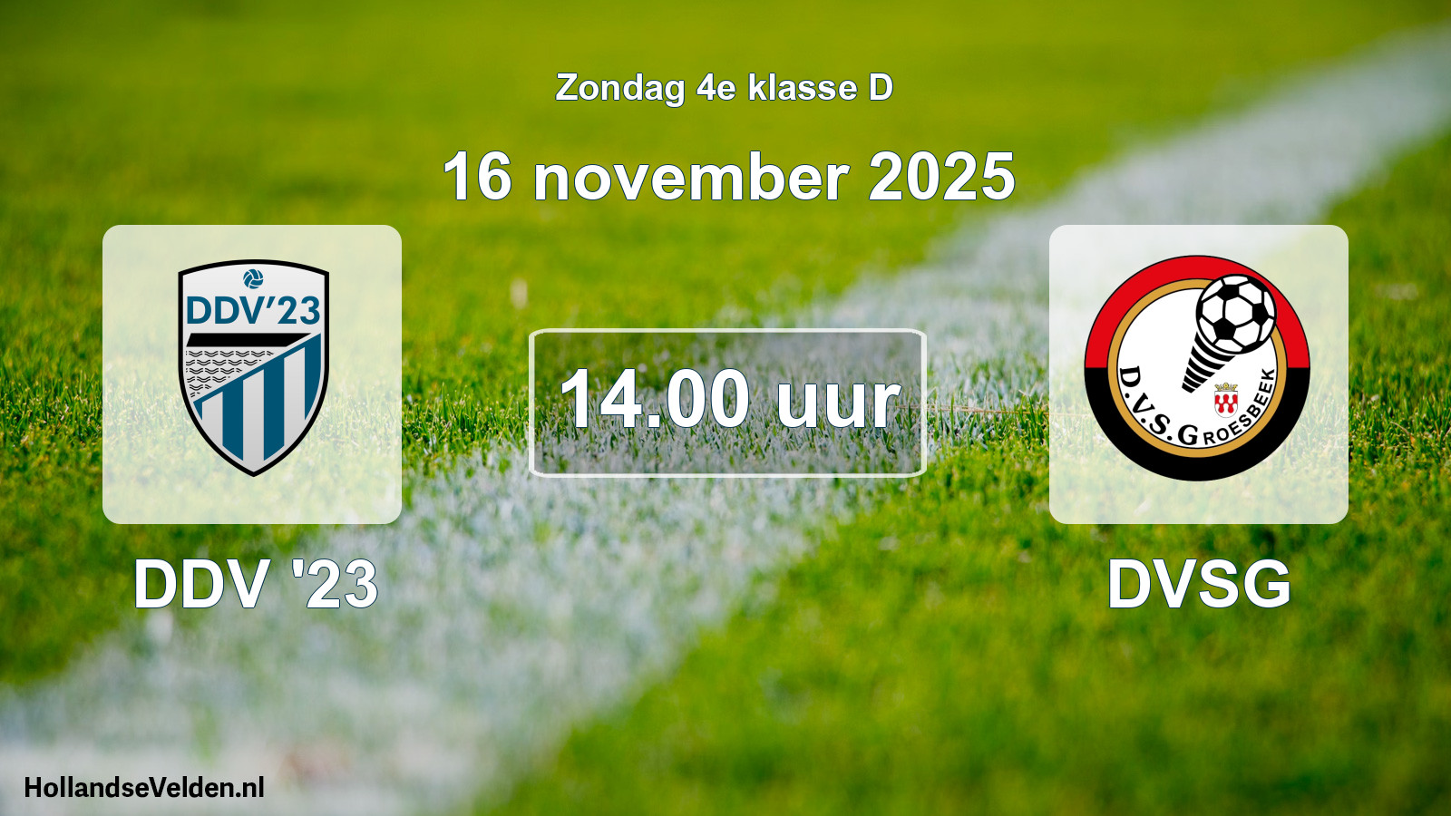 Geplande wedstrijd: DDV '23 - DVSG (16 november 2025)