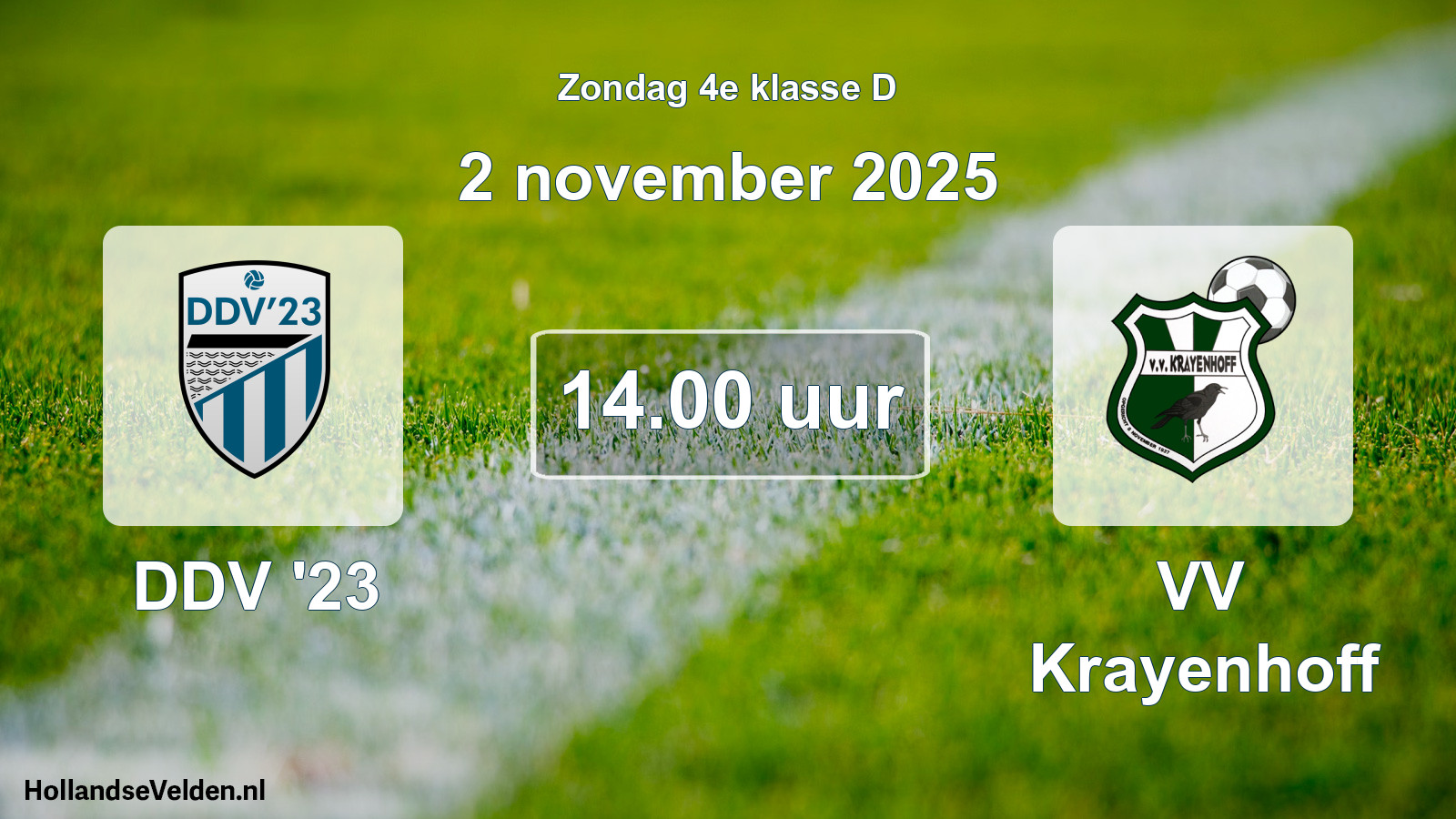 Scheduled Match: DDV '23 - VV Krayenhoff (2 November 2025)