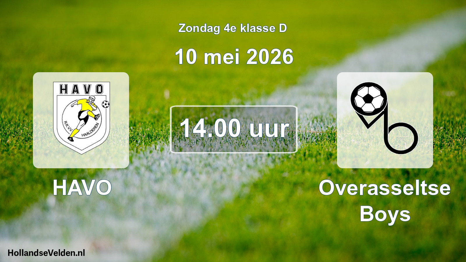 Scheduled Match: HAVO - Overasseltse Boys (10 May 2026)