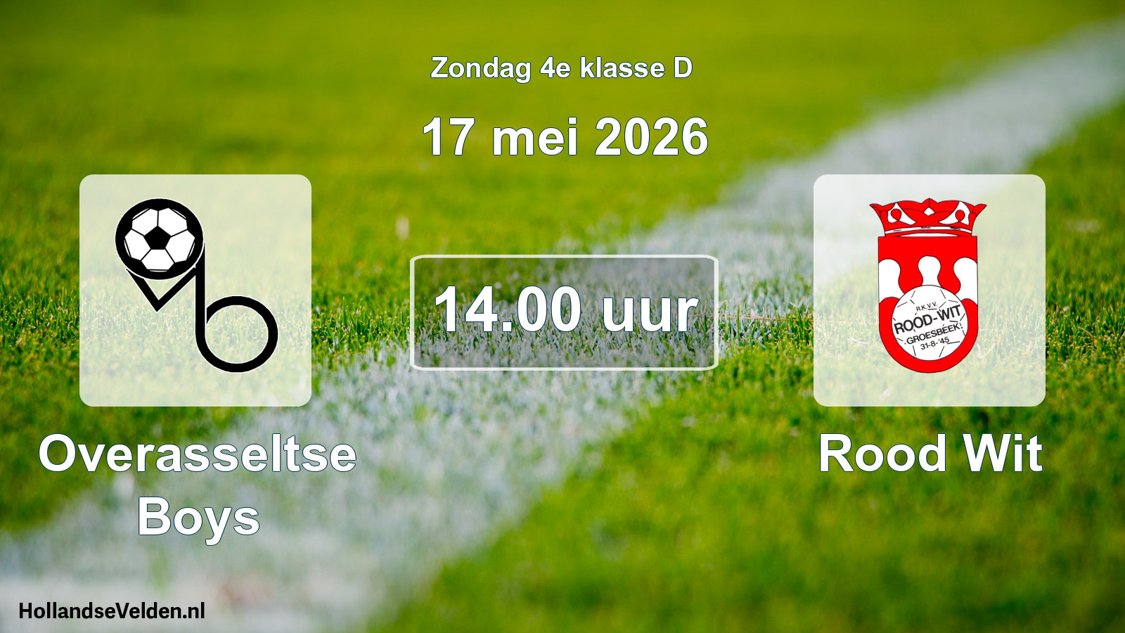 Scheduled Match: Overasseltse Boys - Rood Wit (17 May 2026)