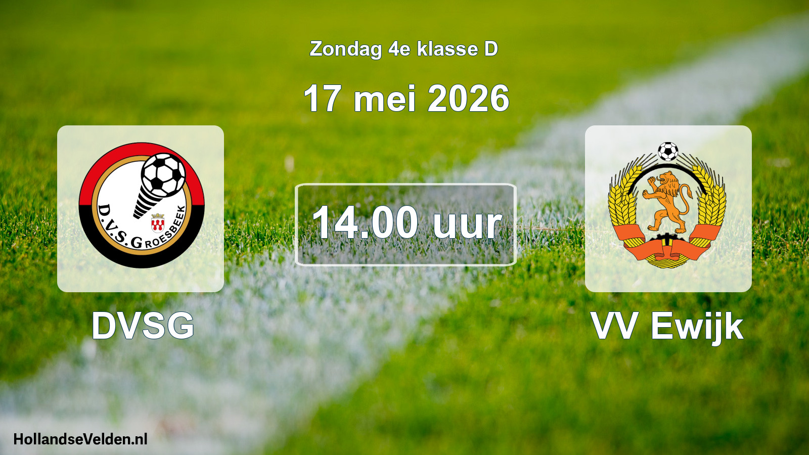 Scheduled Match: DVSG - VV Ewijk (17 May 2026)