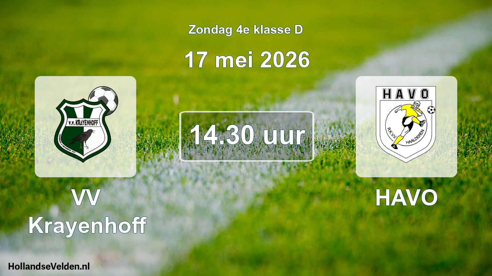 Scheduled Match: VV Krayenhoff - HAVO (17 May 2026)