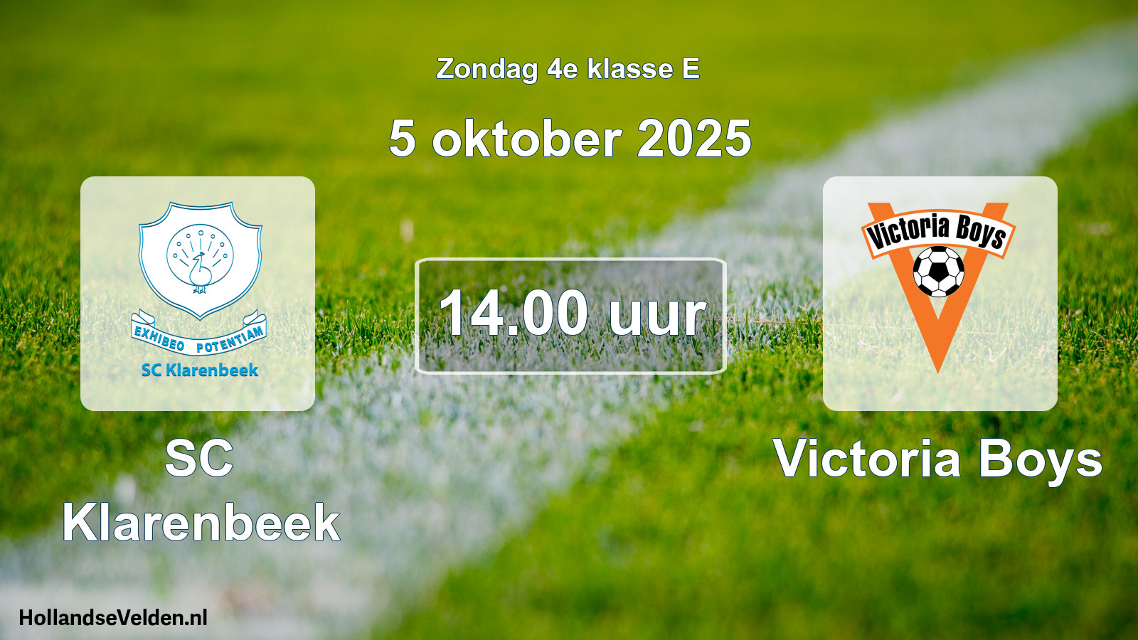 Scheduled Match: SC Klarenbeek - Victoria Boys (5 October 2025)