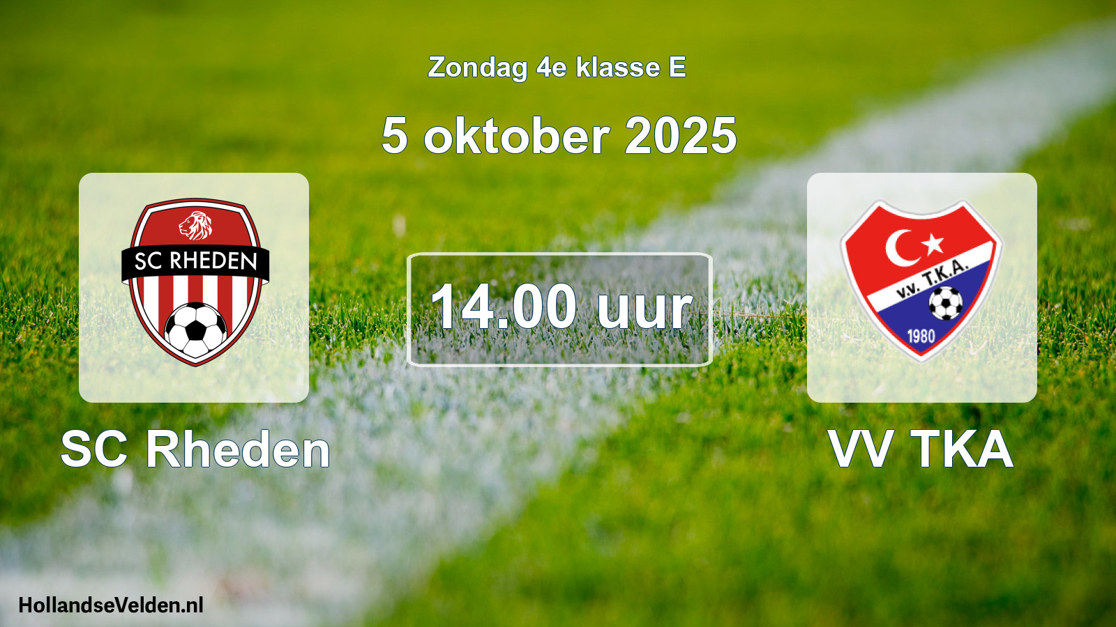 Scheduled Match: SC Rheden - VV TKA (5 October 2025)