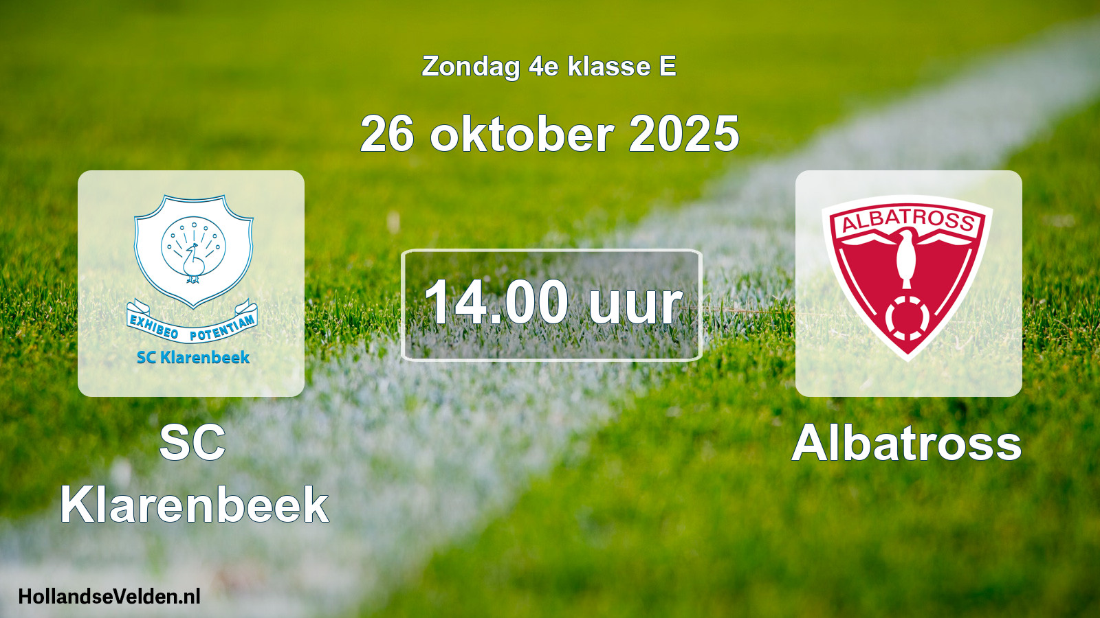 Scheduled Match: SC Klarenbeek - Albatross (26 October 2025)