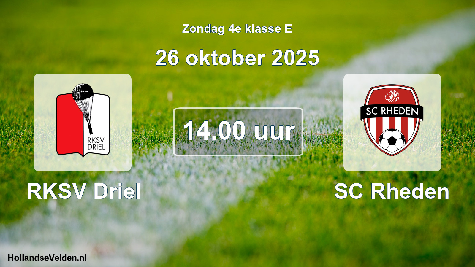 Scheduled Match: RKSV Driel - SC Rheden (26 October 2025)