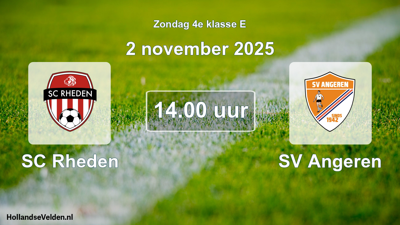 Scheduled Match: SC Rheden - SV Angeren (2 November 2025)