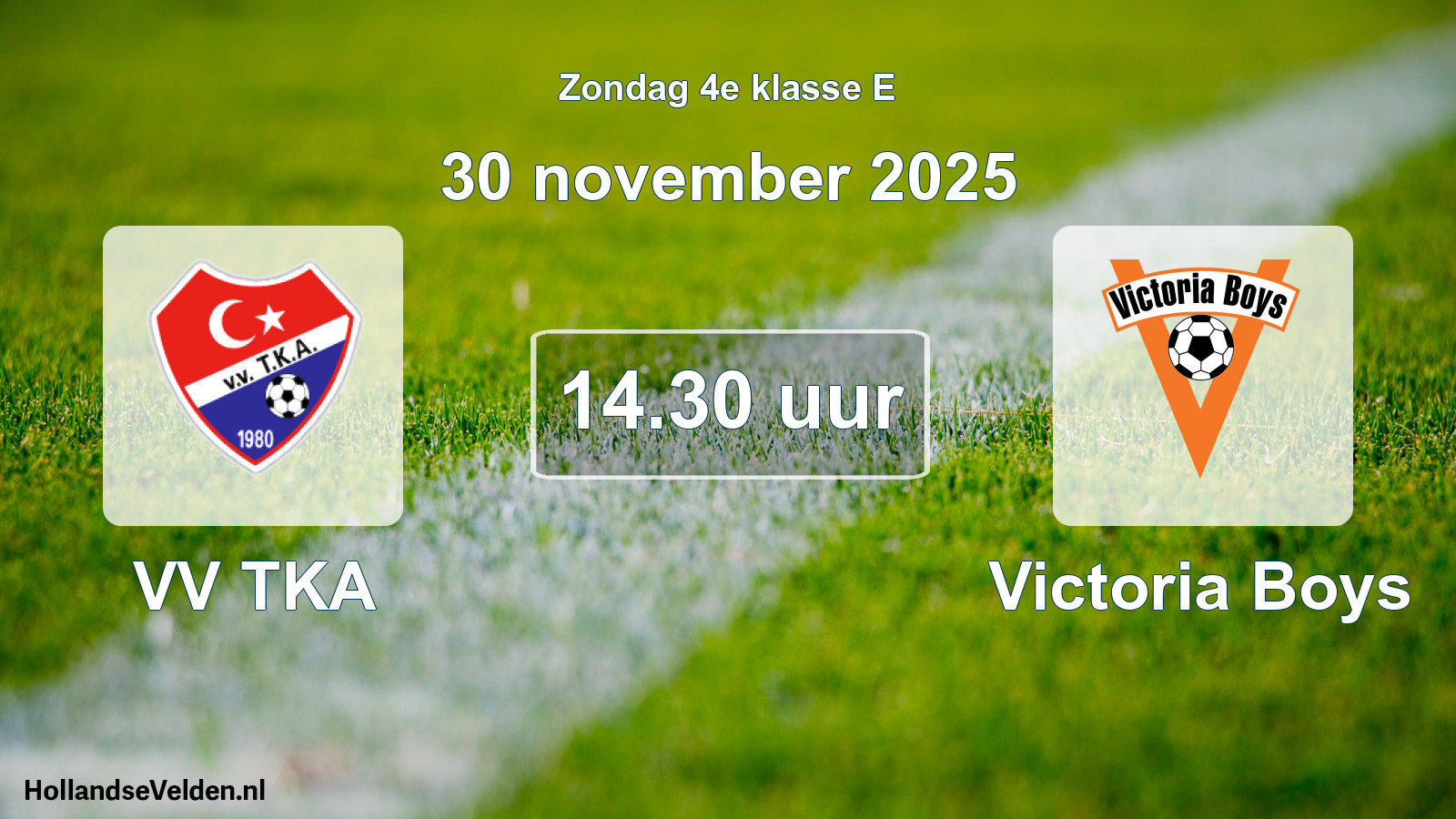 Scheduled Match: VV TKA - Victoria Boys (30 November 2025)