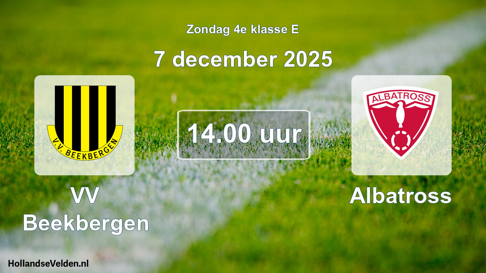 Scheduled Match: VV Beekbergen - Albatross (7 December 2025)