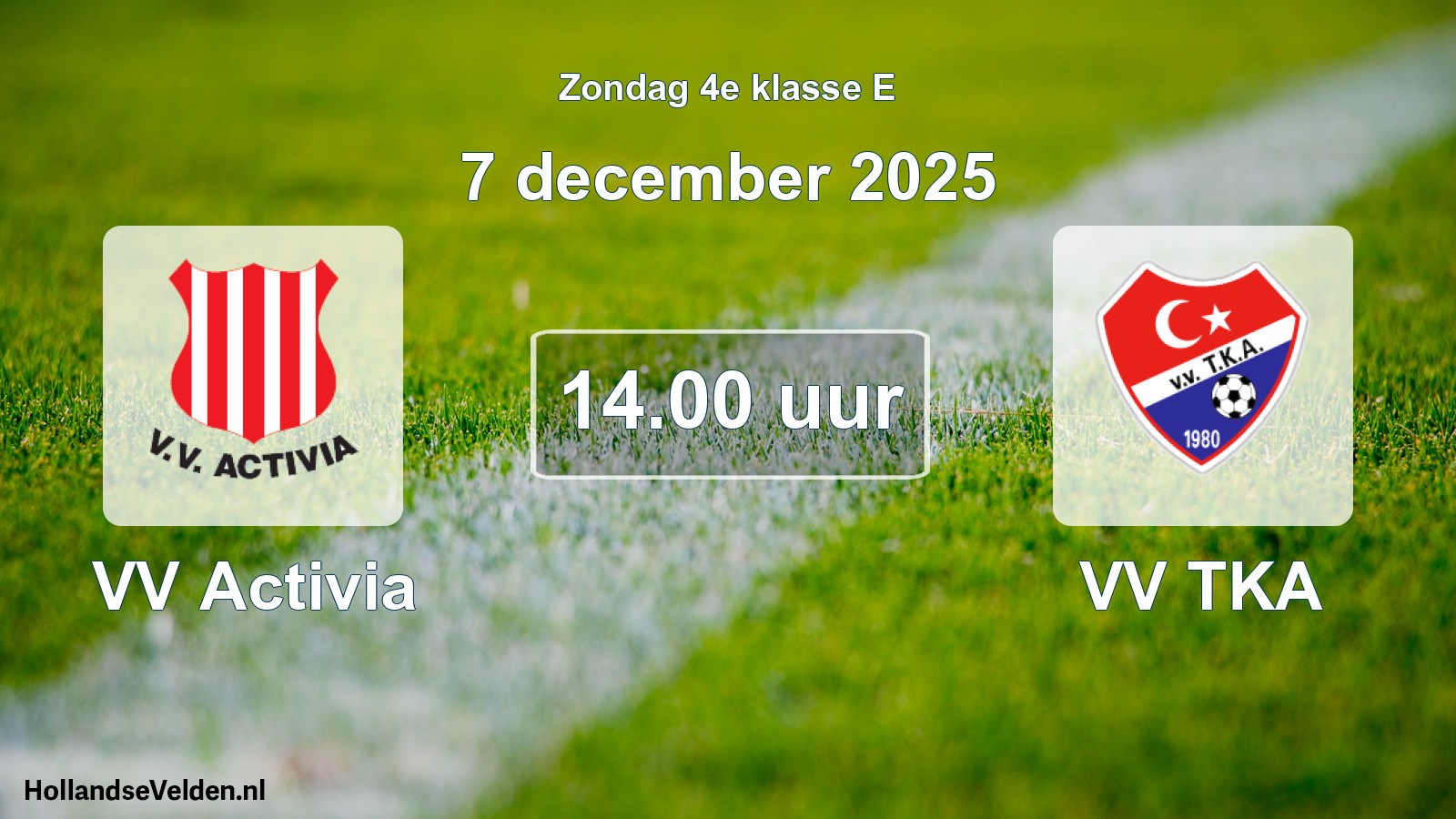 Scheduled Match: VV Activia - VV TKA (7 December 2025)