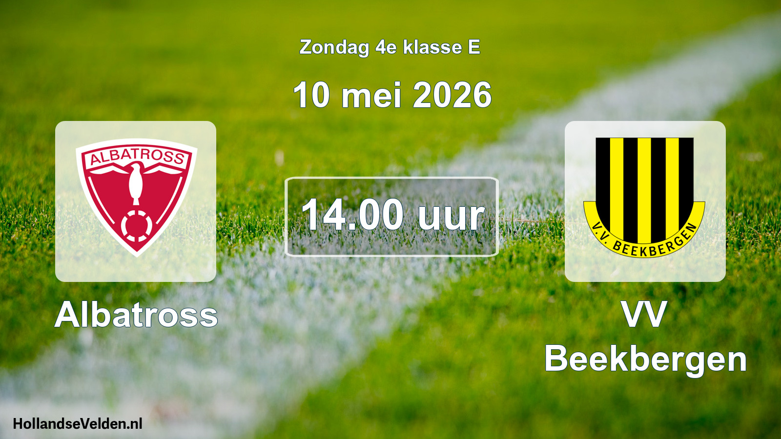 Geplande wedstrijd: Albatross - VV Beekbergen (10 mei 2026)