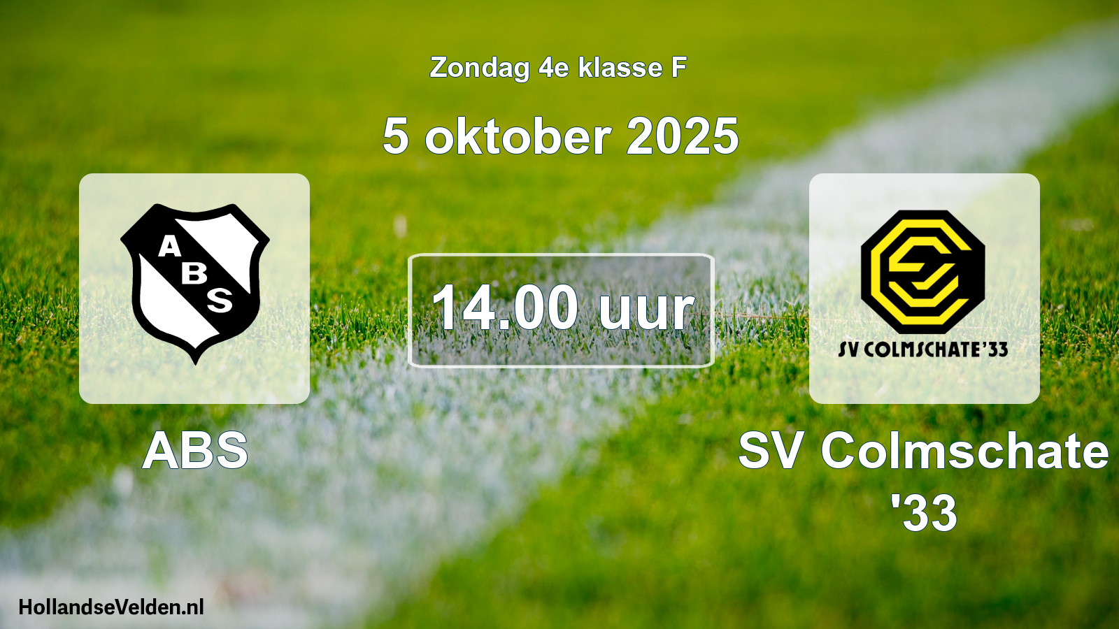 Scheduled Match: ABS - SV Colmschate '33 (5 October 2025)