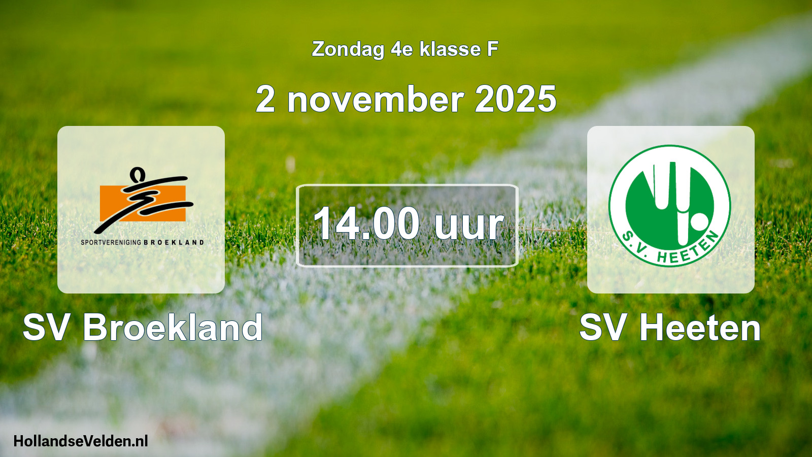 Scheduled Match: SV Broekland - SV Heeten (2 November 2025)
