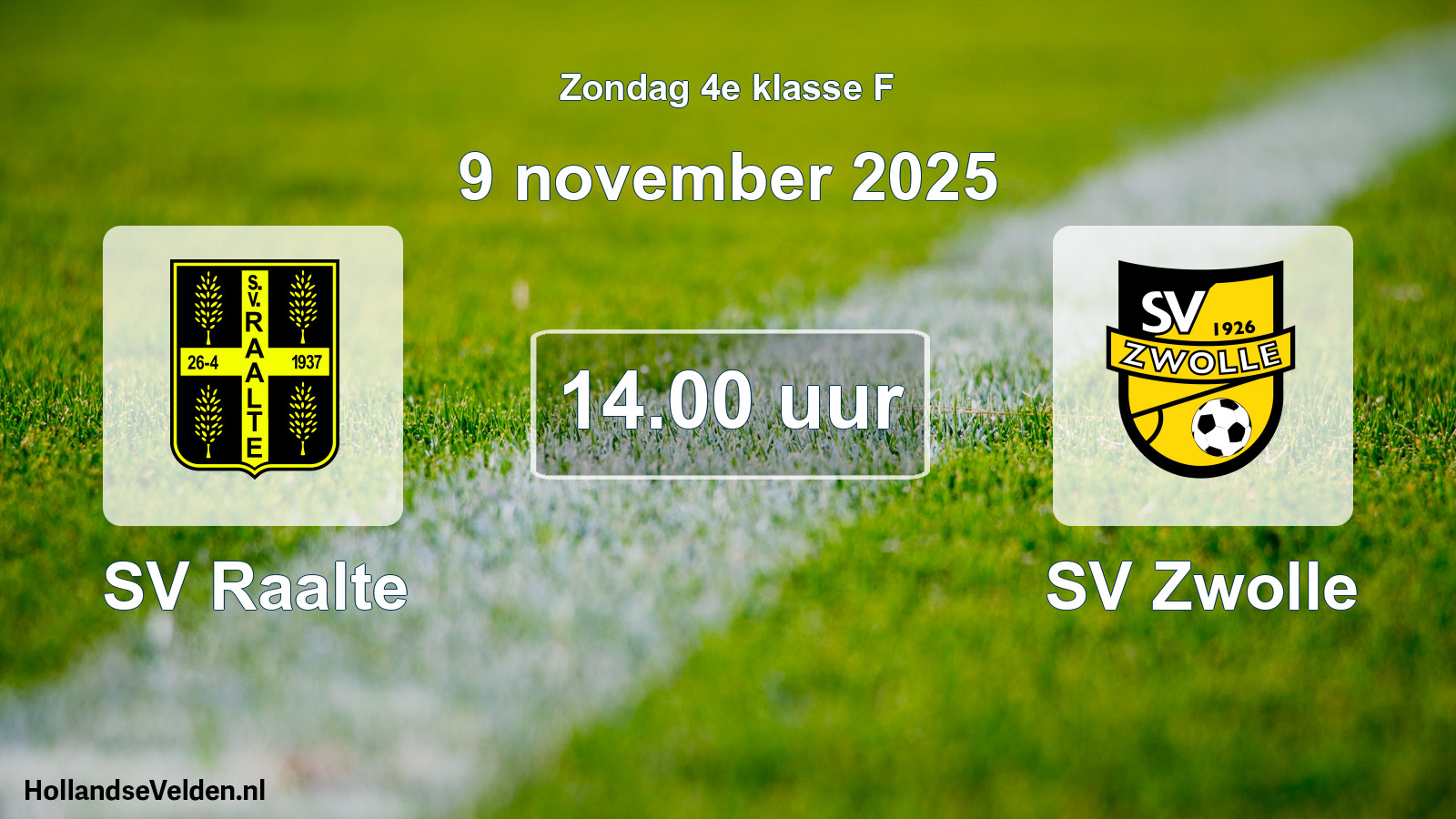 Scheduled Match: SV Raalte - SV Zwolle (9 November 2025)
