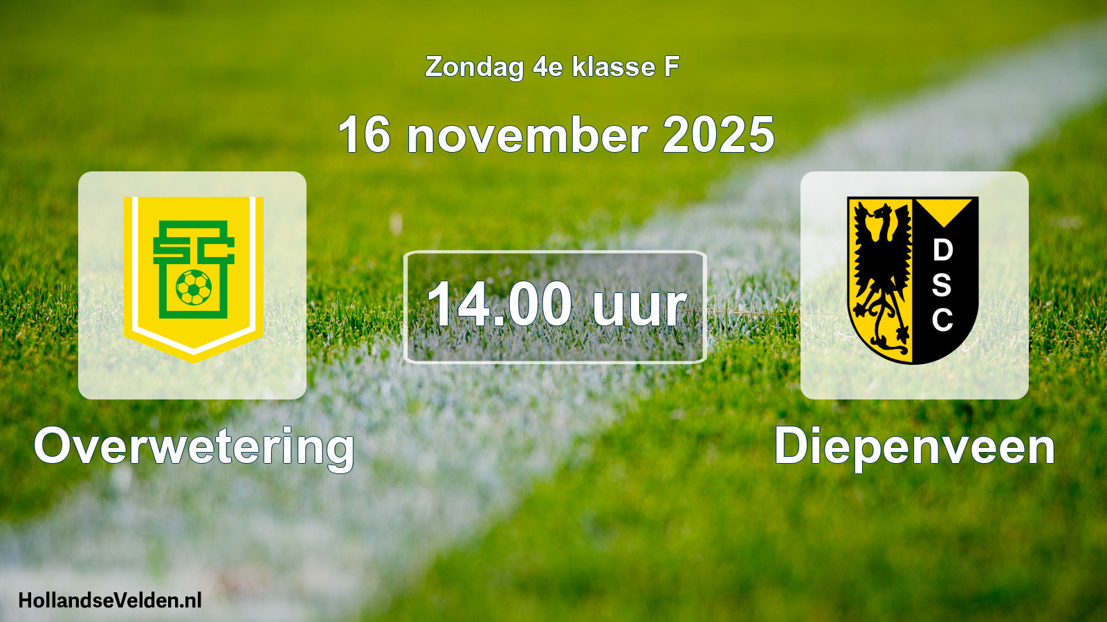 Scheduled Match: Overwetering - Diepenveen (16 November 2025)