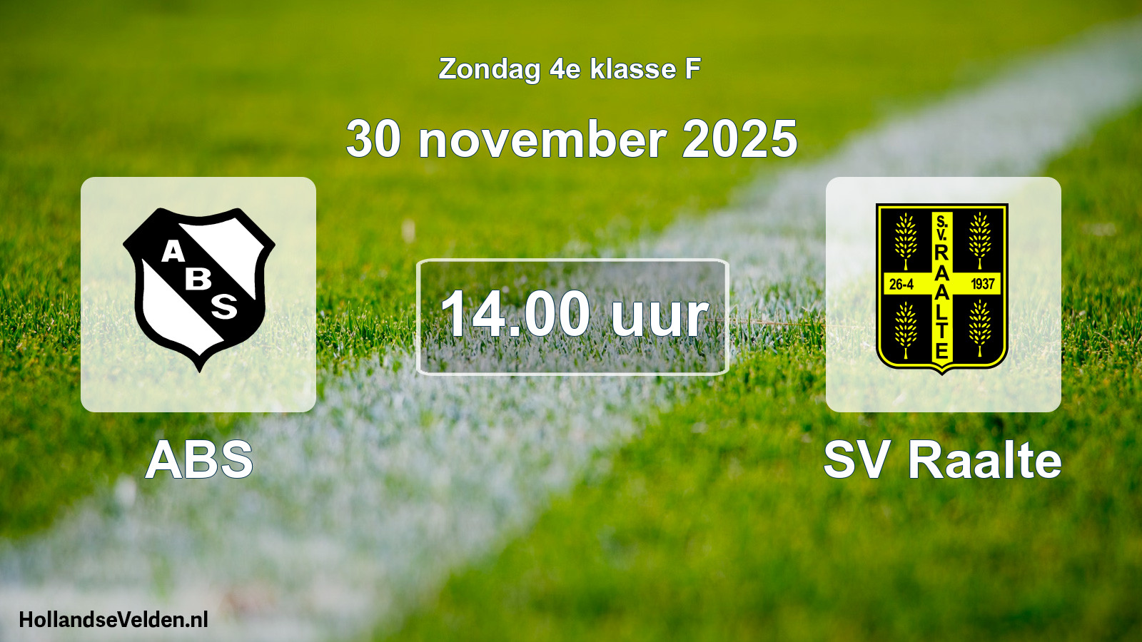 Scheduled Match: ABS - SV Raalte (30 November 2025)