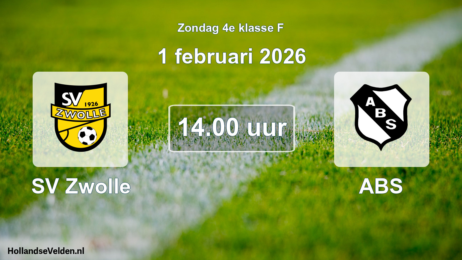 Scheduled Match: SV Zwolle - ABS (1 February 2026)