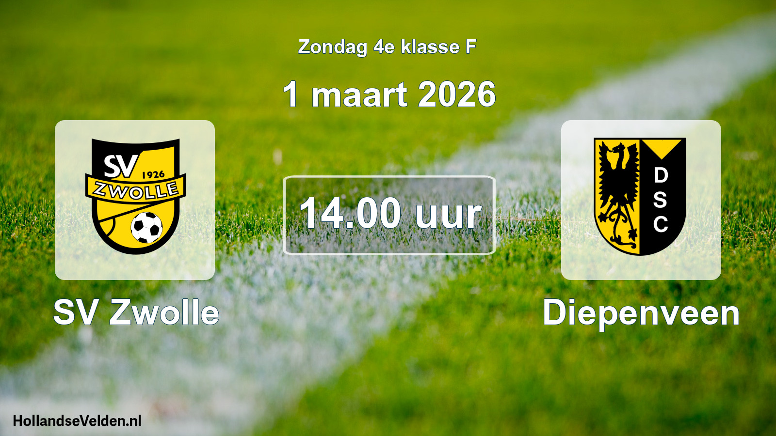 Scheduled Match: SV Zwolle - Diepenveen (1 March 2026)