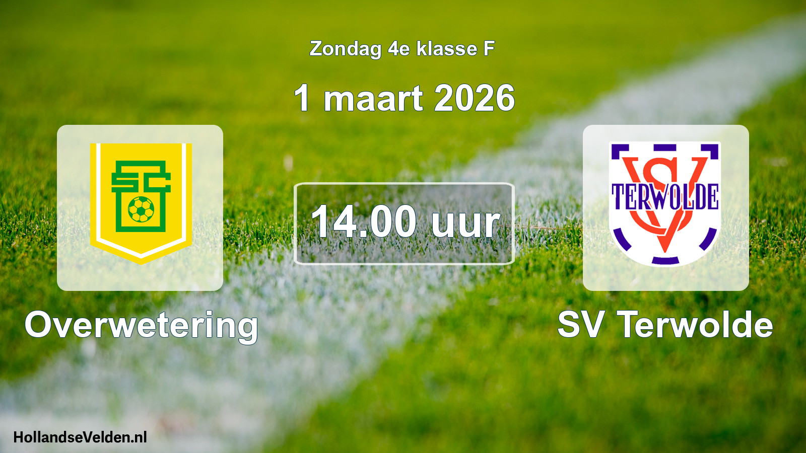 Geplande wedstrijd: Overwetering - SV Terwolde (1 maart 2026)