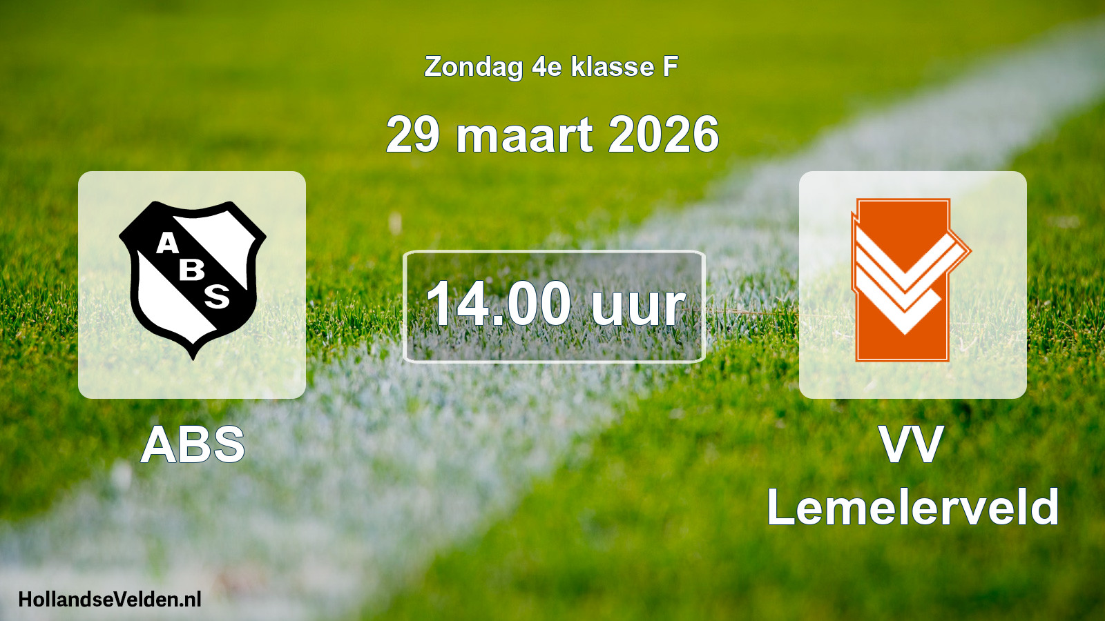 Scheduled Match: ABS - VV Lemelerveld (29 March 2026)