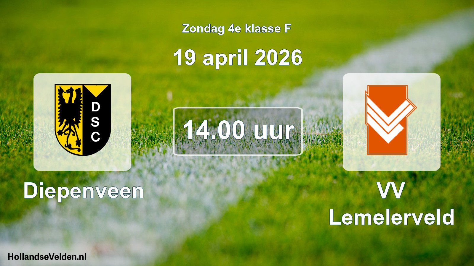 Scheduled Match: Diepenveen - VV Lemelerveld (19 April 2026)