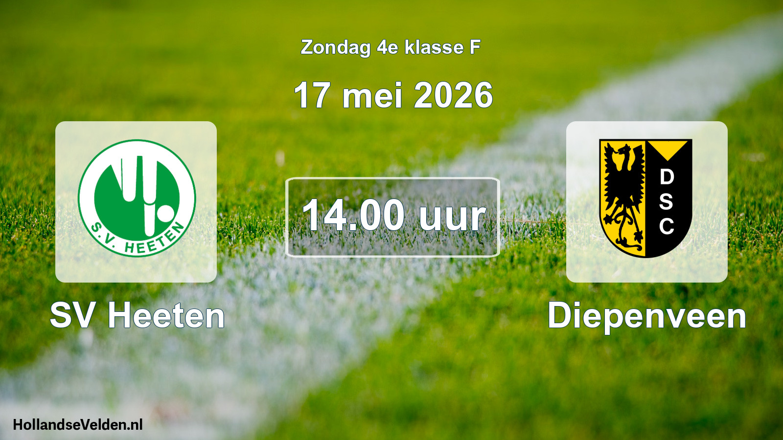Geplande wedstrijd: SV Heeten - Diepenveen (17 mei 2026)