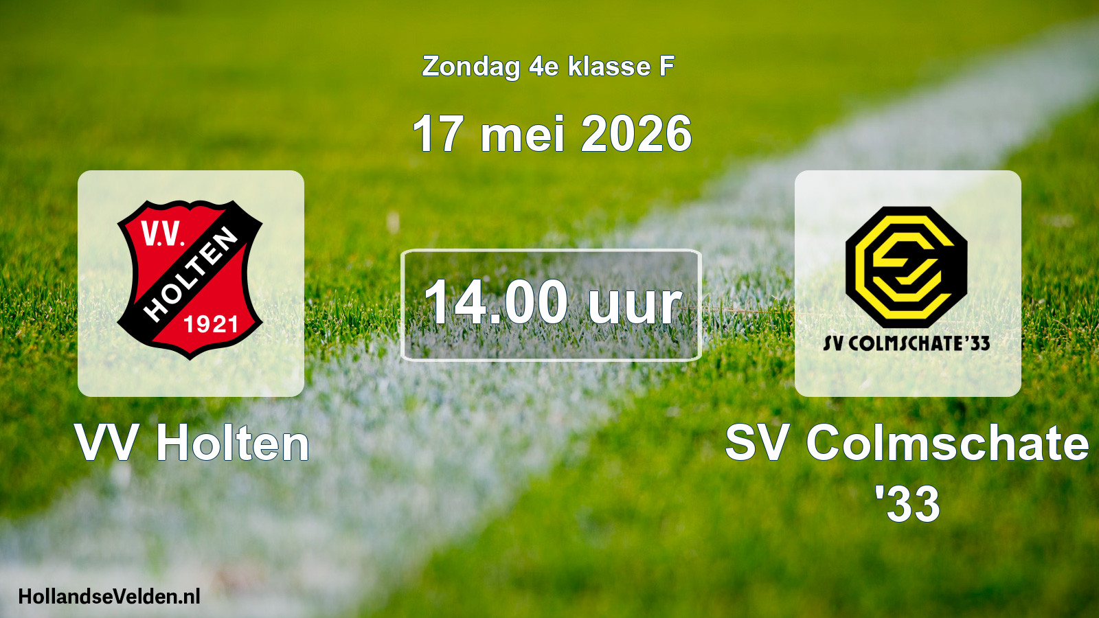 Scheduled Match: VV Holten - SV Colmschate '33 (17 May 2026)
