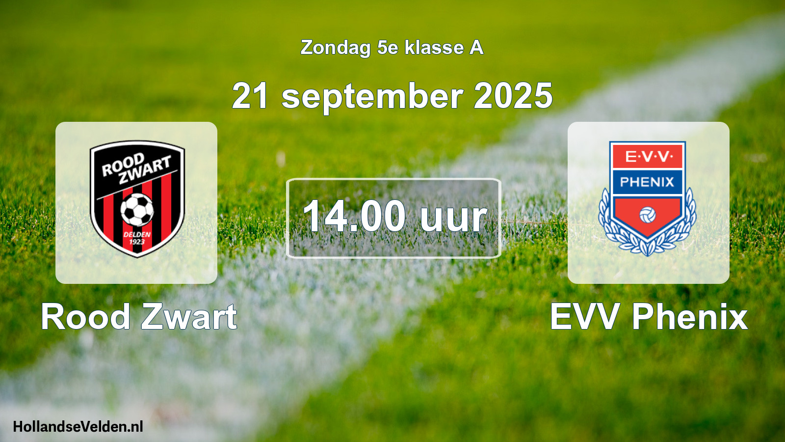 Scheduled Match: Rood Zwart - EVV Phenix (21 September 2025)