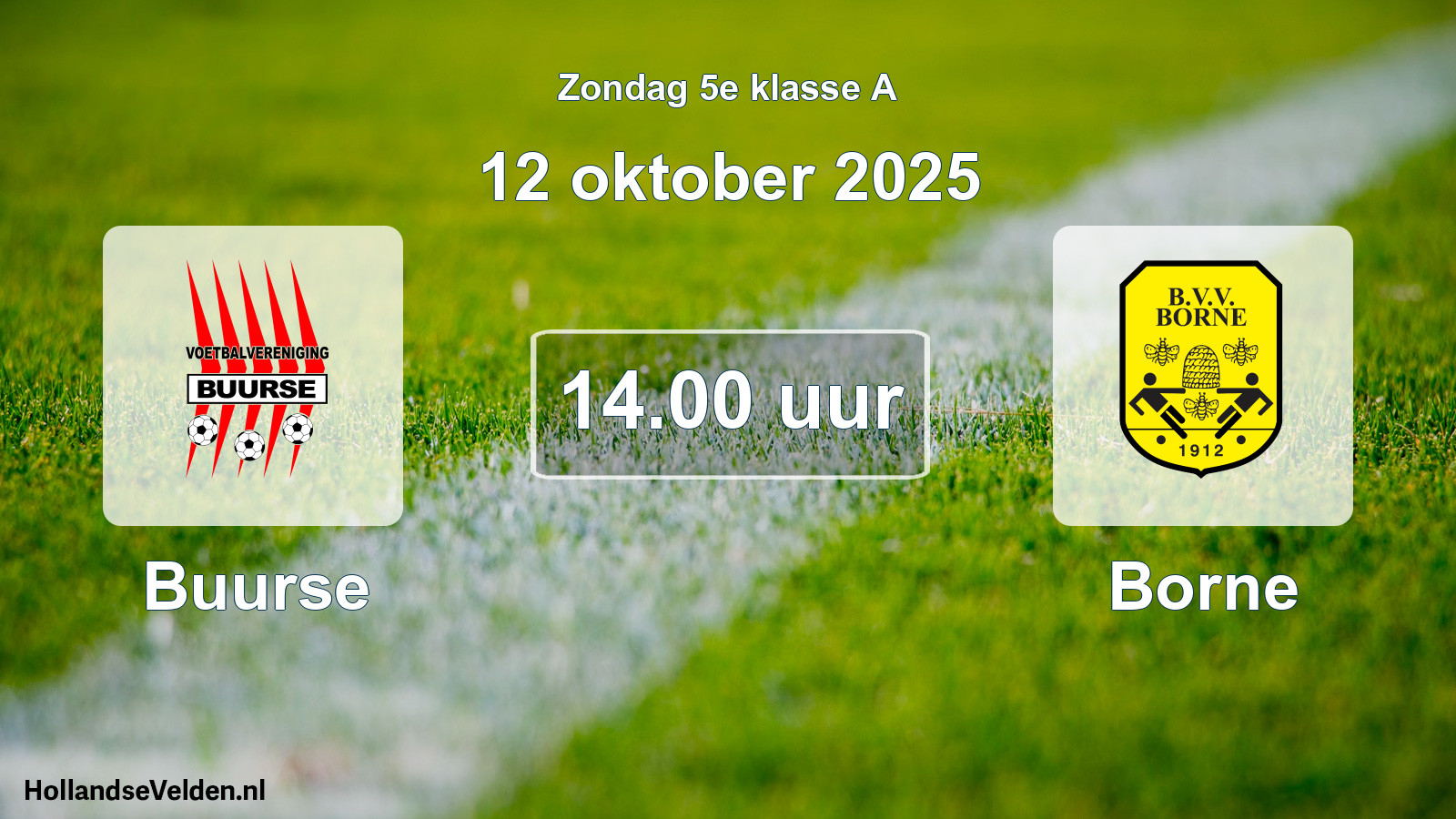 Geplande wedstrijd: Buurse - Borne (12 oktober 2025)