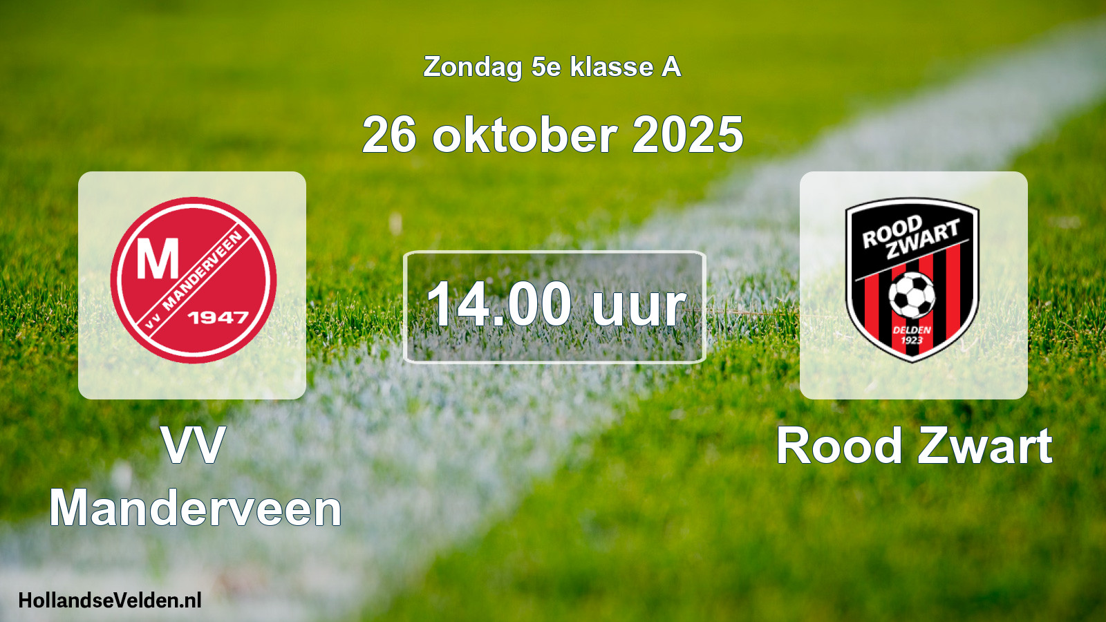 Scheduled Match: VV Manderveen - Rood Zwart (26 October 2025)