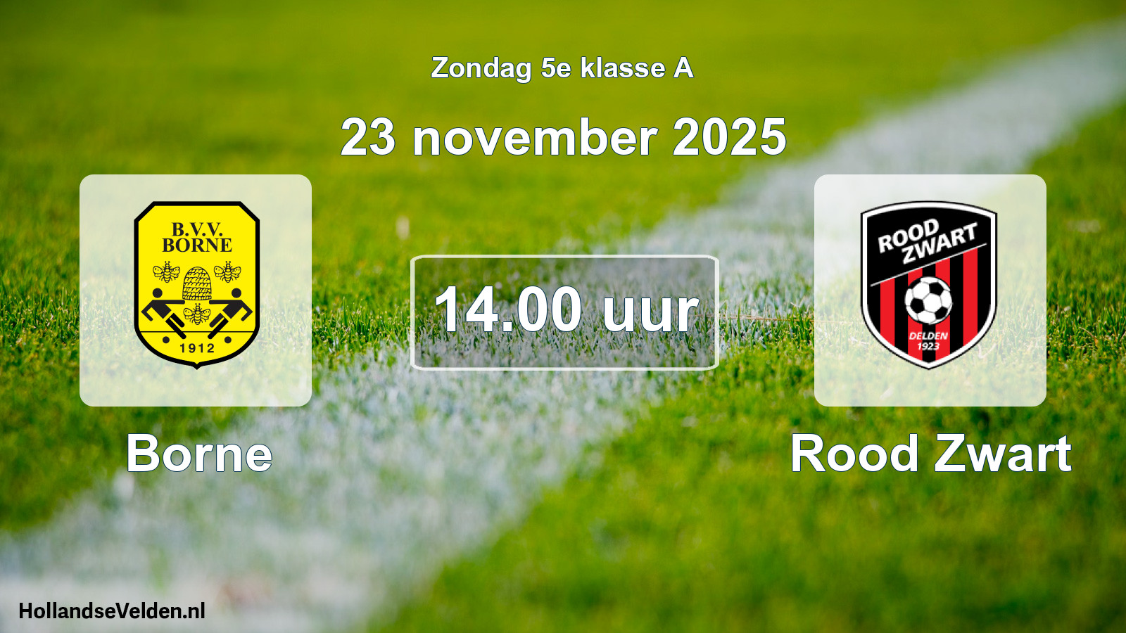 Scheduled Match: Borne - Rood Zwart (23 November 2025)