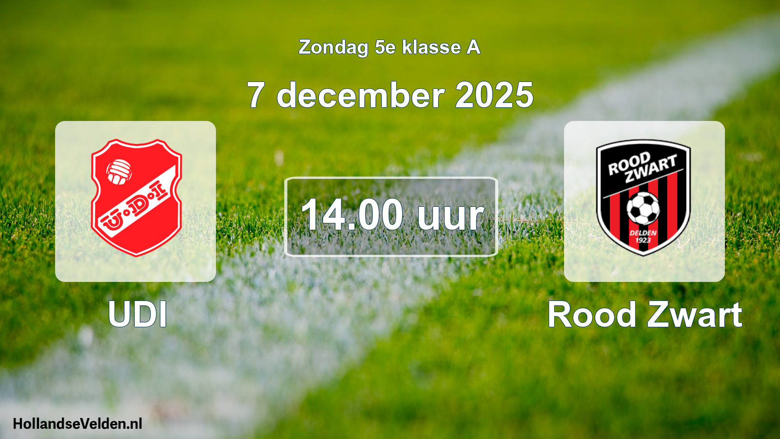 Scheduled Match: UDI - Rood Zwart (7 December 2025)